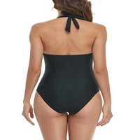 Ženski trendy kupaći kostimi, čvrsta boja vezana za ventilaciju bez rukava bez rukava za dame, s m l