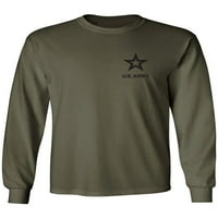 Vojska zvijezda crna majica s lijevom majicom s dugim rukavima