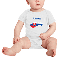 Slovačka Map Flag Baby Rompers Bodysuit