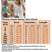 Plus size za žene labavi vrhovi rezervoara za blubu za bluzu Camisole Casual Beach majica bez rukava