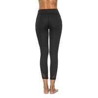 Pxiakgy joga hlače Ženske gamaše Fitness Sportski trčanje yoga hlače crna + xl