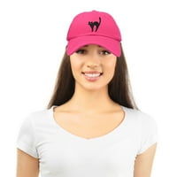 Crni mačji šešir ženski kapu za bejzbol Halloween u vrućem ružičastu