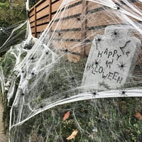 Spider Webs Halloween Dekoracije, web ukrasi set sa 108ft Web, divovski SPIDER 20G Cobwebs Mali pauci za unutarnju vanjsku hranu