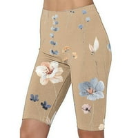 Capri hlače za žene casual cofy moda cvjetna mekana rastezanja trenira joga bešavne gamaše Capris