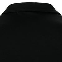 Polo T majice za muškarce Regularna Fit Preppy odjeća Rad na otvorenom Sportske majice Black XXL