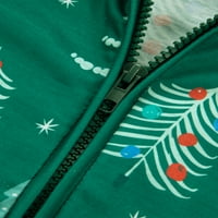 Frobukio Porodica podudaranje odjeće Božićne kupaće odjeće Xmas Tree Ispis Tors The Stores Baby Romper Pajamas postavljen zeleni 18-mjeseci
