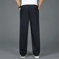 Muška modna labava pamuk plus džepni džep čipke udružene hlače elastične struke pantalone ukupne male