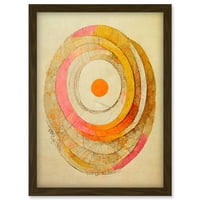 Boemski stil Sažetak Dreamcatcher Koncentrični krugovi u mekim pastelnim bojama Umetnička dela uokvirena
