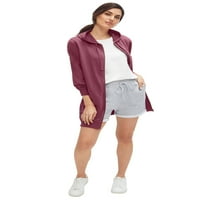 Ellos Women's Plus sizen dugi zip prednji hoodie
