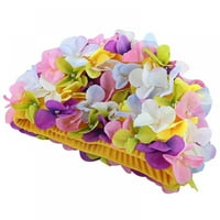 Žene Retro latice Plivene kape 3D modna zaštita uha više boja plivajuća kapa s cvijećem originalne kupaće
