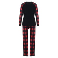 Žene koje odgovaraju obiteljskim božićnim setom pidžama, ispisane Xmas PJS Loungewear Sleep odjeća za