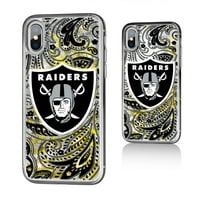 Las Vegas Raiders iPhone Paisley Design Glitter Case