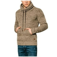 Paptzroi muški pad i zimski džemper gornji modni džemper sa zatvaračem topli dugački džemper s dugim