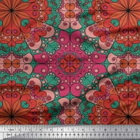 Soimoi pamučna voile tkanina mandala kaleidoskop ispis tkanina sa dvorištem širom