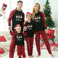 Pseurrlt Sleep rublja Podudaranje pidžama za porodičnu plaćenu muške pidžame baršunaste baby božićne pidžame