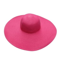 Sehao ljetni šeširi za žene široka bongrace žene slamne plaže šešir Little Girl Sun Cap sklopivi dame
