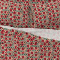 pamučni listovi, kraljica set - zvezda Retro Vintage Crvena sredinom veka Moderne geometrijske zvezde Ispisuje posteljinu po mjeri od strane kašičice