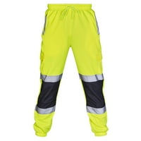 Čišćenje Muška reflektivna vidljivost ravne prednje cestovne radne hlače Duksevi za kockice Kombinezone Kombinezone Pocket pantalone