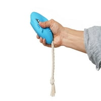 Moropaky Dog žvakaća igračka sa pamučnim konopom za curenje za agresivne žvakače, netoksična prirodna guma, plava
