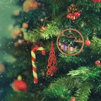 Heiheiup Personalizirani obiteljski božićni ukrasi Xmas Tree Bauble Decoration Ornament Obiteljski odmor ukras Garland za kamin Mantel Frosted