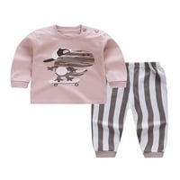 NOILLA TODDLER noćna odjeća Top i pant Loose Pijamas setovi Striped fotografija Loungewear skejtbording