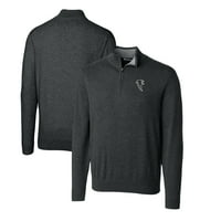 Muški rezač i buck heather charcoal Atlanta Falcons Backback Logo Lakemont Tri-Blend Quarter-Zip Duks pulover