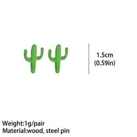 Najbolji poklon nakit minđuše zapadno kaubojske kaktuse na minđuše etnički leopard tisak patentnih zatvarača