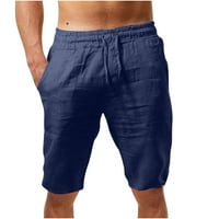 Aueoeo kratke kratke hlače, muški casual šorc pamuk nacrtaju ljetna plaža rastezanje kratke hlače elastični