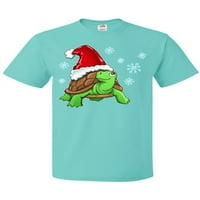 Inktastična božićna kornjača sa majicom Santa Hat i Snowflakes