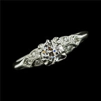 Harry Chad Enterprises CT Okrugli stari rudarski dijamanti Ženski zlatni vjenčani prsten, veličina 6.5