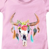 Dječaci Djevojke Romper Ljeto Čvrsto kolor Western Style Cartoon Bull Head Short rukava s kratkom odjećom