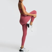 Boja ženska joga sportski visoki struk prsluk trčanje fitness odijelo - polifiranje ženskih odijela