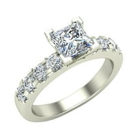 1. Karatni princeza rez 18k bijeli zlatni pasijans dijamantski zaručni prsten 0. CT