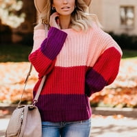 Ženski džemperi Labavi pulover jesen i zimski pleteni Ležerne prilike dugih rukava NOVI DOLAZI DUŽENI