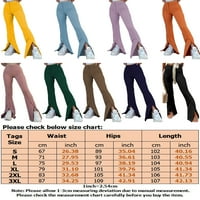Capreze ženske pantalone za hlače obične salone za praznike s visokim strukom Split pantalone