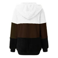 Miayilima Womens Open Front Cardigan Dugme s dugim rukavima dolje kaputičarski džemper s kapuljačom sa džepom ženski bijeli 3xl