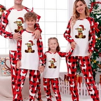 Kayannuo Božić za obiteljski čišćenje Pajama Men Hlače Ženske pidžame roditelj-dijete toplo božićno