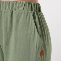 Ženske hlače široke struke hlače modne vučne elastične pantalone udobne ravne noge dugačke pantalone