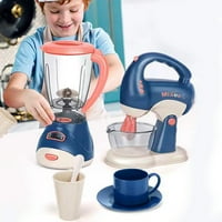 Kuhinjski aparati igračka, dječja kuhinja Pretvara se play set s aparatom za aparat za kavu, miješalica, mikser i toster s realističnom svjetlom i zvucima, igraju kuhinju za djecu 4-8