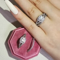 Lroplie prstenovi za žene Djevojke Dizajn Srebrni vjenčani set angažovanih banketa nakit prstena