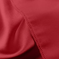Gaiseeis Women V-izrez Eyelash čipke seksi mrlja Camisole Pajamas Bowknot hlače postavljeni crveni s