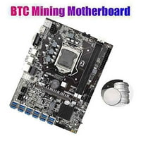 B GPU rudarska matična ploča + CPU + ver ma siriser USB3. do PCIe slot LGA DDR sata3. Za BTC Eth