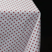 Pamučna stolnjak polka tačkica ispisa mini crvene tačkice na bijeloj boji