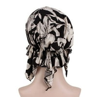 Outfmvch Fashion Slouchy Beanie Hat Heaper Žene Indija Elastični turban Print Pamučni šešir Šal za glavu