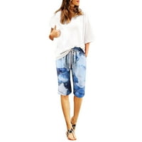 Ženske kratke hlače Ženska tekstura Ispiši ljeto Visoki struk Print plus veličine Kratke hlače plaže