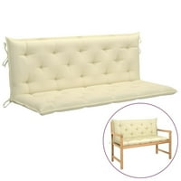 Soff Swing stolica mekana tkanina Vrt Hammock jastuk Vanjska stolica za klupu Meko sjedište i stražnji jastuk krem ​​bijeli