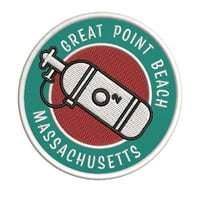 Plaža Great Points, Massachusetts Scuba zastava o Tank Iron ili šivanje na vezenu tkaninu Badge Patch