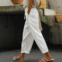 Ženske hlače Dressy Ležerne prilike pune čipke Up pantalone gaggy elastična struka pantalona široka