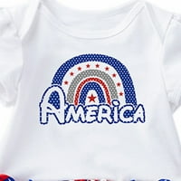 Američka dana za bebe odjeća za bebe set ljetna baby kratki rukav zvijezda uzorak princeze suknje za djecu