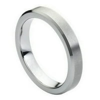 Volfram Carbide ravna četkica za četkicu visoki poljski rub za vjenčani prsten za vjenčanje za muškarce